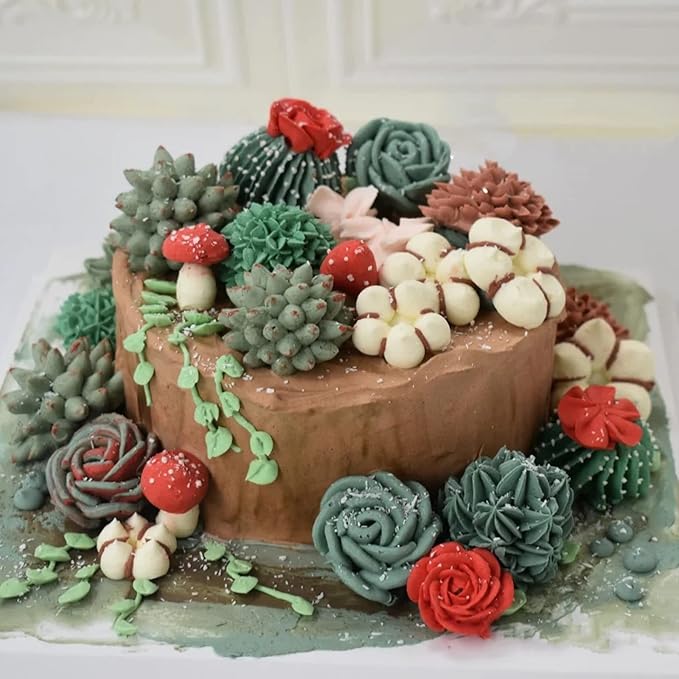 Succulent Fondant Molds, Tropical Plant Cake Decorating Mold for Baking Candy Chocolate Mousse Biscuit Dough Flower Paste Massecuite Sugar Craft Clay Resin