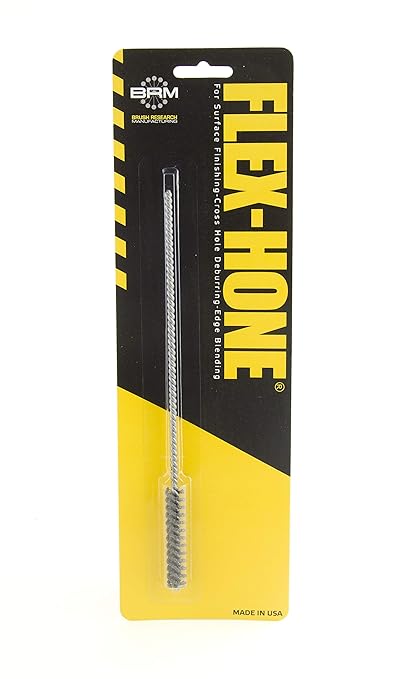 Brush Research BC9M12 FLEX-HONE®, 0.354" (9mm) Diameter, 120 Grit, Silicon Carbide, For Mild Steel, Stainless Steel, Cast Iron and Softer Ferrous Materials