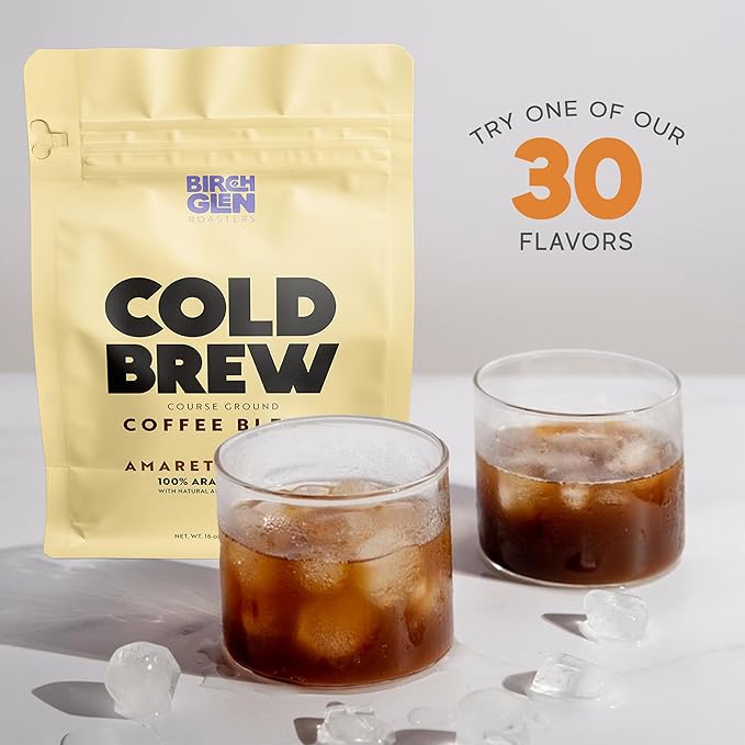 Birch Glen Roasters Cold Brew Coffee | Flavored Coarse Ground Coffee | Artisanal Roasting | 100% Arabica |1 LB | Pumpkin