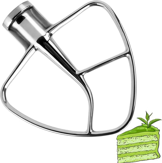Flat Beater K45B Stainless Steel Attachment -Stainless Steel K45B Kitchen Mixer Paddle Attachment Perfectly Fit for 4.5 QT Tilt-Head Stand Mixer Beater K45SS by MIFLUS
