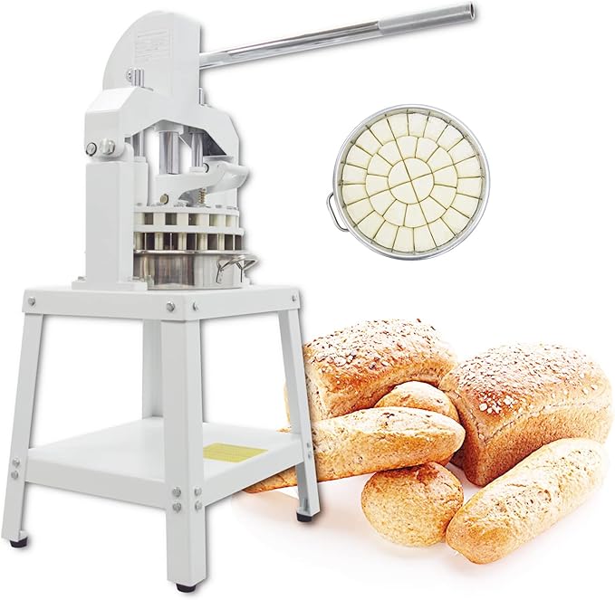 TECHTONGDA Commercial Dough Divider Rounder Machine Manual 30PCS Dough Cutter Hand Press Bread Bakery Dough Dividing Machine