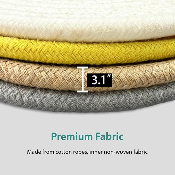 UKJENT Trivets for Hot Dishes - 5 Pcs Cotton Trivet Mats, Heat Resistant Hot Pads Pot Holders Set for Hot Pots & Pans, Kitchen Counter Farmhouse Table New Home Decor Essentials(7" & 9" & 12")