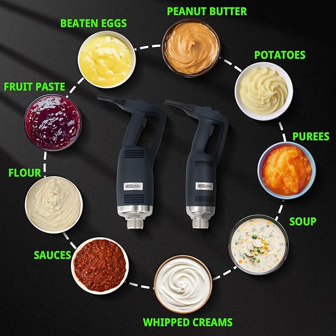 Commercial Immersion Blender, 500W Heavy Huty Hand Blender, With 20 Inch Detachable Shaft, 48 Gallons Capacity, Professional Industrial Grade Commercial Hand Mixer.