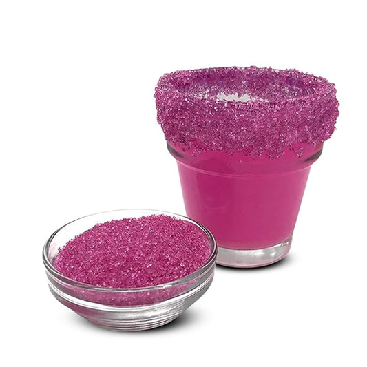 Snowy River Pink, Cocktail & Margarita Sugar Rimmer - Vibrant Color Glass Rimming Sugar with Medium Crystal Texture - 16oz