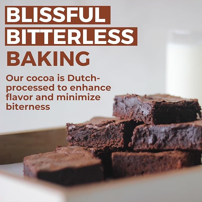 Dutch Processed Cocoa Powder (5 lb) Unsweetened, Extra Rich Cocoa Flavor, 22-24% Fat, Premium Culinary Grade, Non-GMO Sourced, Fair Trade Certified, Perfect Cocoa for Baking and Cooking