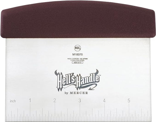 Mercer Culinary Hell's Handle Bench Scraper, 3.5 Inch x 6 Inch