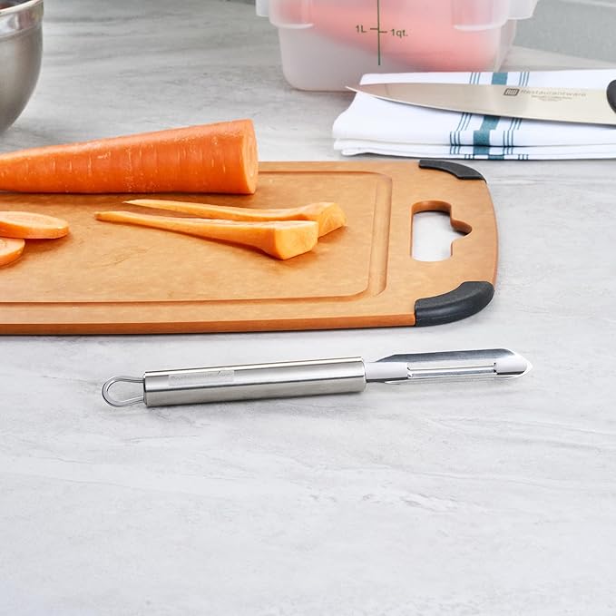 Restaurantware-German Standard 7.6 Inch Vegetable Peelers, 6 Dishwashable Hand Peelers - Ultra Sharp Blades, Ergonomic Handles, Stainless Steel Potato Peeler, For Zucchini, Carrot, Or, More