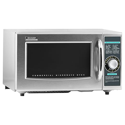 Sharp R-21LCFS Medium-Duty Commercial Microwave (Dial Timer, 1000-Watts, 120-Volts)