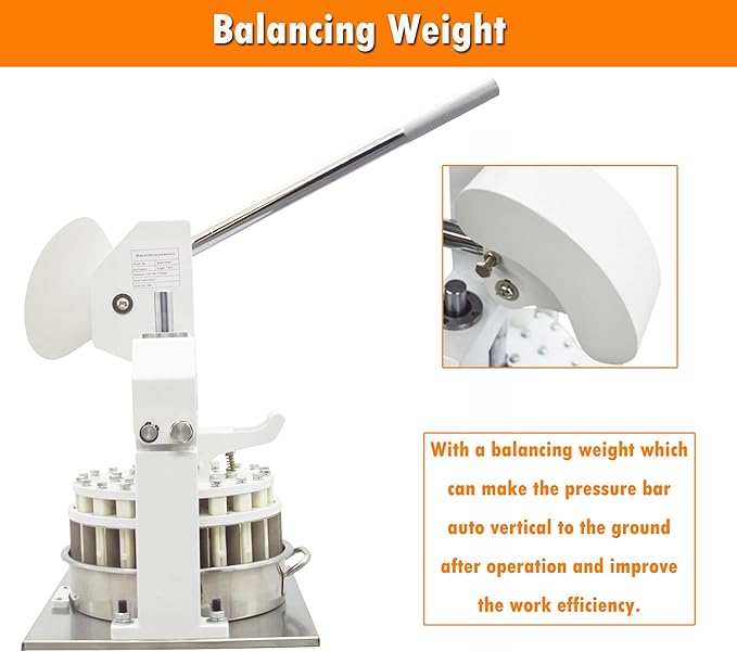 INTSUPERMAI Manual Dough Divider Cutter Machine 36PCS Tabletop Dough Divider Rounder 3 Pans Hydraulic Dough Equal Cutter Machine 1.06oz-5.64oz One Piece