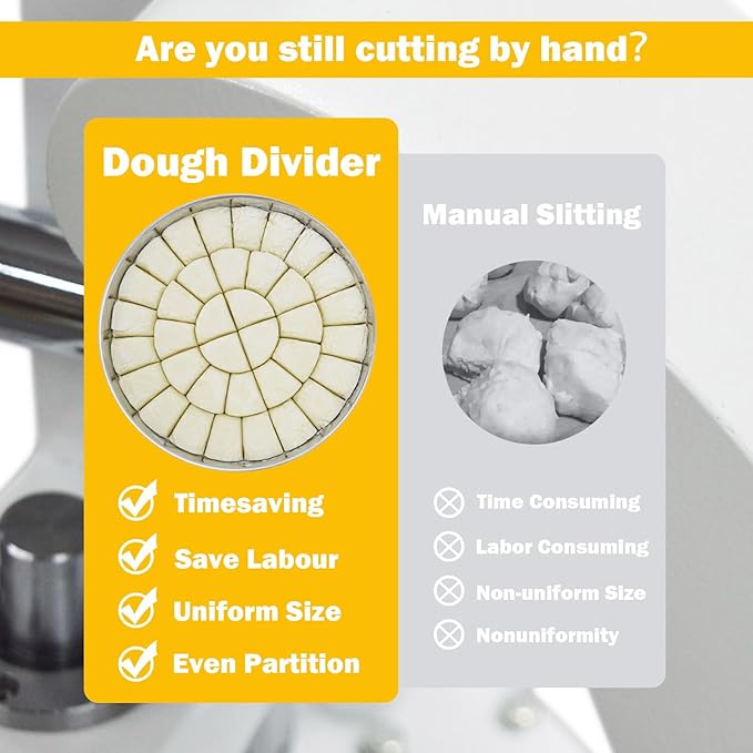 TECHTONGDA Commercial Dough Divider Rounder Machine Manual 18PCS Dough Cutter Hand Press Bread Bakery Dough Dividing Machine