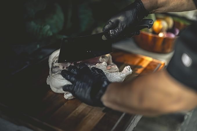 OUTDOOR EDGE ErgoMax Cleaver - Razor Sharp Meat Cleaver and Vegetable Kitchen Knife, Premium Titanium-Coated Steel Blades, Multipurpose Chef Knife for Home and Kitchen with Ergonomic Handle