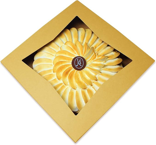 BAKELUV 9x9x2.5” Pie Boxes with Window | Brown/Kraft, 100 Pack | Bakery Boxes, cake Boxes, Cookie Boxes, Cheesecake, Pastry, Desserts, Treats, Food, Cardboard Takeaway/Takeout Containers