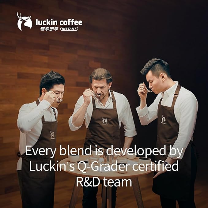 LUCKIN COFFEE Espresso Cold Brew Pods, (18 Count) Peel and Pour Pods Hot or Iced Instant Coffee Concentrate.