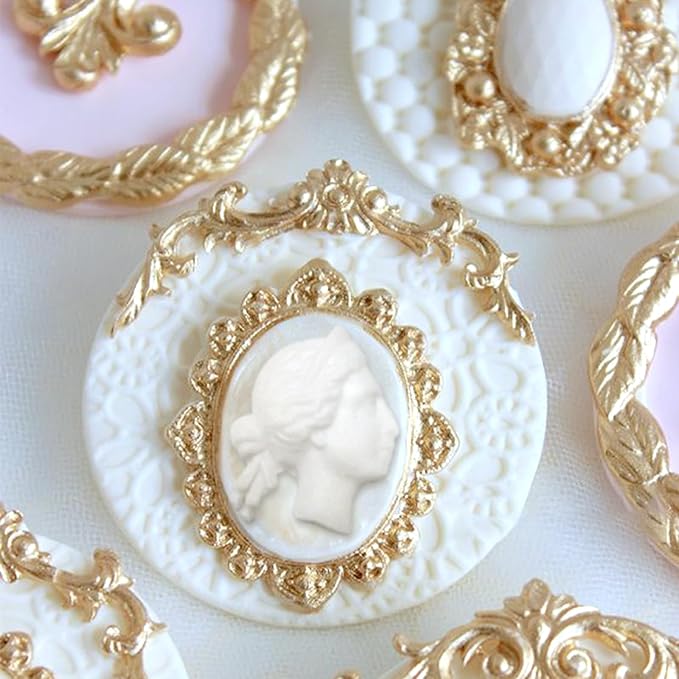 Art Molds for Polyclay Air Dry Clay Plaster Epoxy Resin Fondant Cake Decor Baroque Scrolls