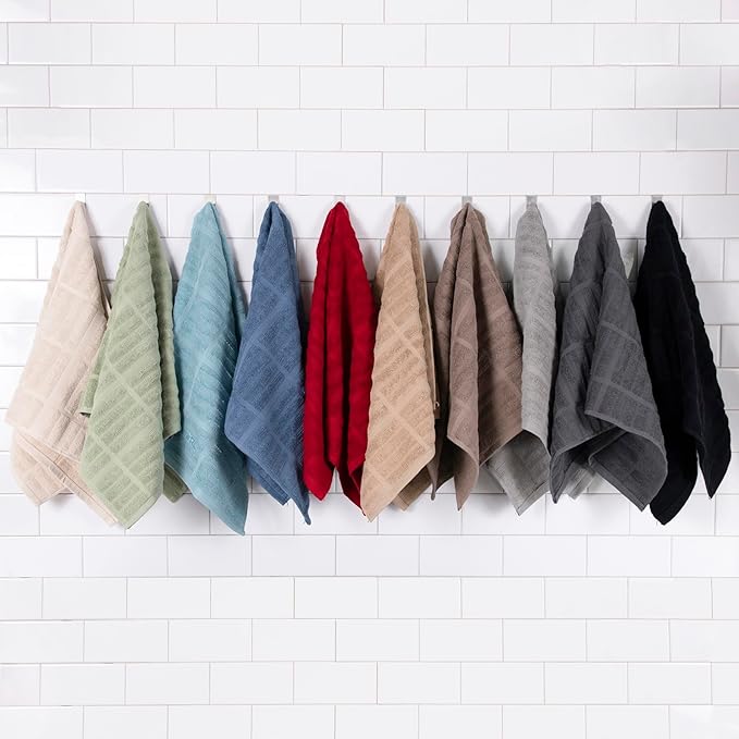 All-Clad Solid & Coordinate Kitchen Towels: Highly Absorbent, Super Soft Long Lasting 100% Cotton, 17" x 30" Tea Towels for Cleaning & Drying Dishes, Pans, Glassware, Countertops, 4-Pack, Pewter