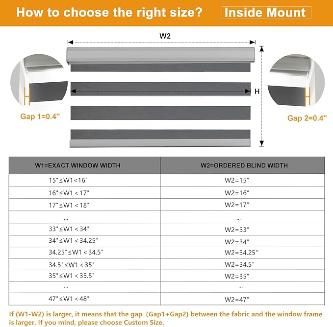 Persilux Cordless Zebra Blinds for Windows (35" W X 72" H, Grey) Free-Stop Dual Layer Roller Windows Shades for Day and Night, Light Filtering Sheer Shades for Home, Easy to Install