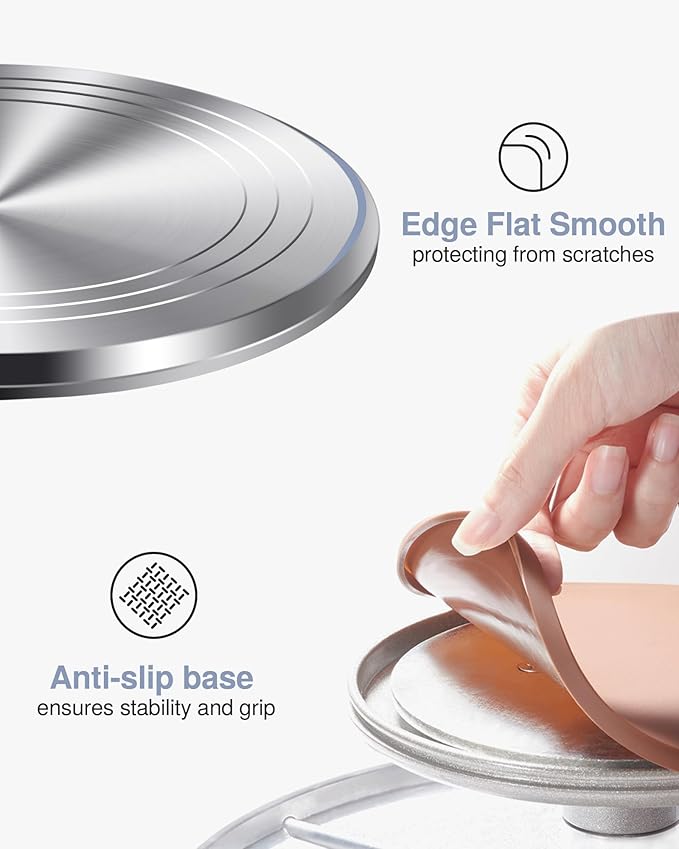 Puroma Aluminium Alloy Rotating Cake Turntable 12'' Revolving Cake Stand with Non-slip Silicone Bottom, Ideal Cake Decorating Supply for Cake Decorations, Pastries and Cupcakes