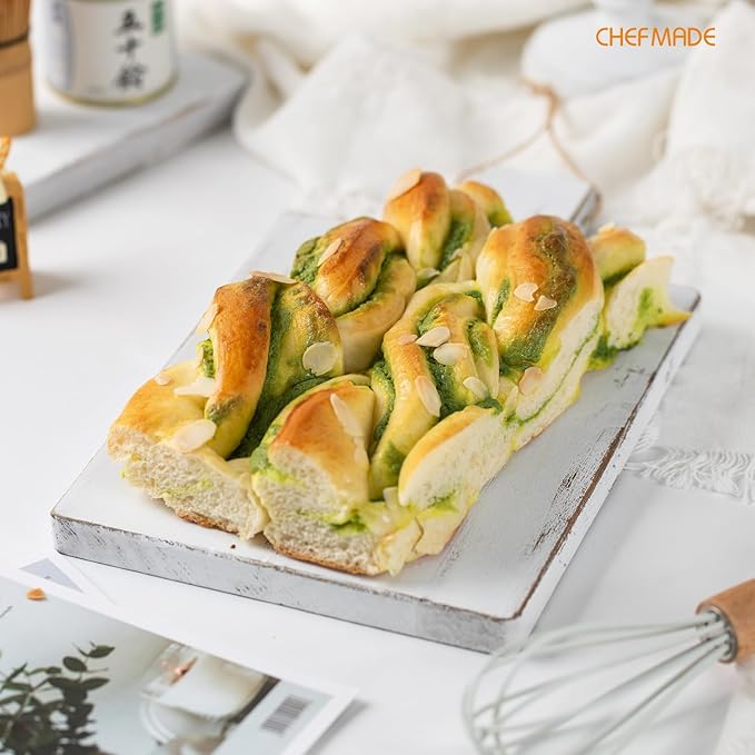 CHEFMADE Baking Sheet Pan, Nonstick 15-Inch Lasagna pan, Deep Baking Bakeware for Oven（Green）