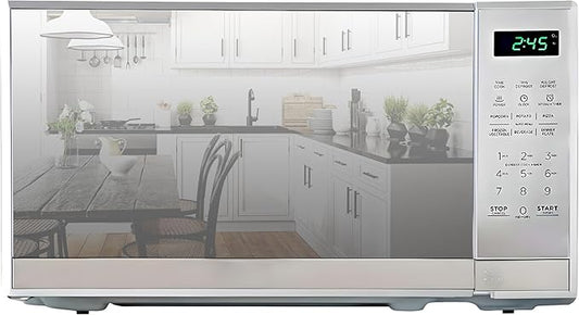 Total Chef 0.7 Cu Ft Microwave Oven - Countertop Small Kitchen Appliance, Stainless Steel Microwave with Digital Touch, Pre-Set Functions, 10” Turntable, 700 Watt