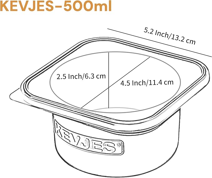 Stackable Silicone Artisan Pizza Dough Proofing Proving Containers with Lids-3 pack-500ml portion (Yellow)