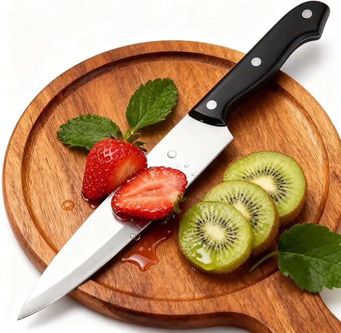 Chef's Knife, 8 Inch High Carbon Stainless Steel Kitchen Knife, Super Sharp Chef Knife, Ergonomic Non-Slip Handle for Cutting, Slicing, Chopping, Dicing, Mincing and Restaurant, Kitchen
