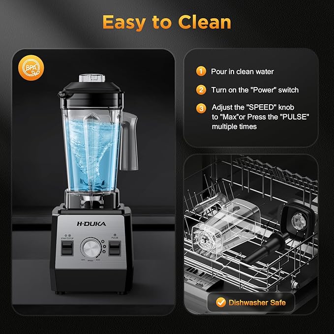 Blender for Smoothies 64 oz Capacity Countertop Blenders for Kitchen Powerful Smoothie Blender with BPA Free Container, Ice Crushing, Frozen Drinks, Puree, Protein Shakes,Dishwasher Safe