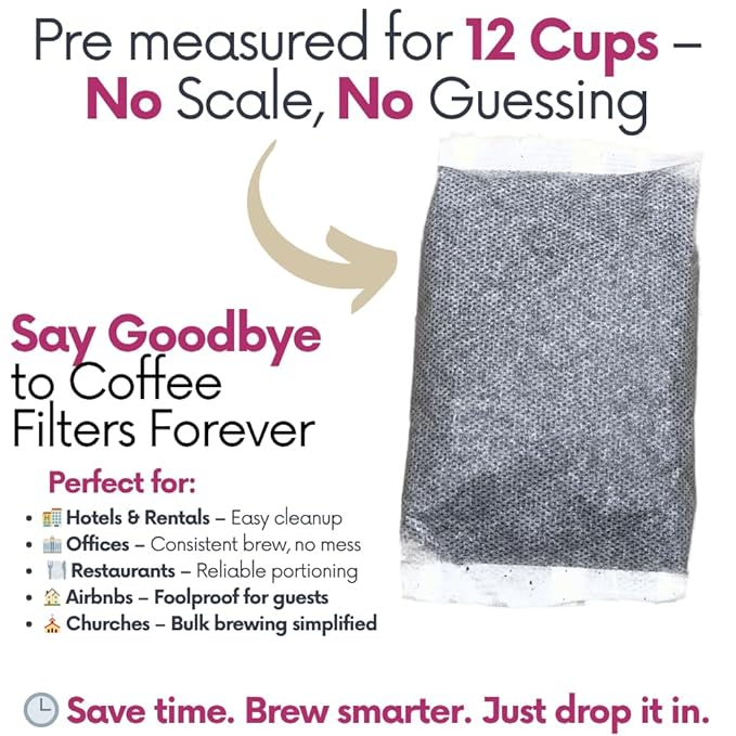 Ground Flavored Coffee In Filter Packs | Sweet Cream Jamaican Me Crazy | Medium Roast Low Acid Mold Free Pouches | Highest Rated Gourmet Bulk Individual Premeasured Packets for 10-12 Cup Drip Maker