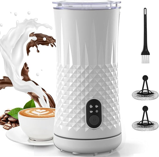 Milk Frother, Elec3 4 in 1 Electric Milk Frother Steamer, Automatic Warm and Cold Foam Maker and Milk Warmer for Latte,Cappuccino,Macchiato,Chocolate