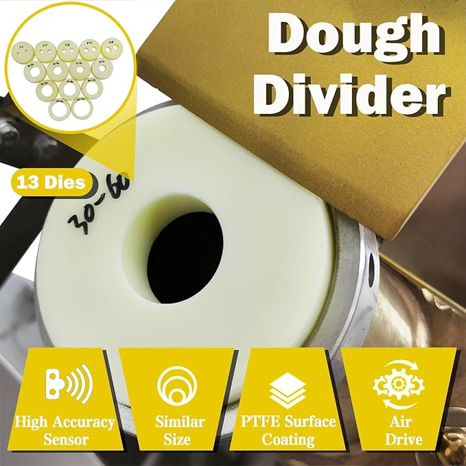 TECHTONGDA Commercial Dough Divider Electric Quantitative Dough Cutter 1-500g Pneumatic Dough Machine Pastry Dough Lump Spacer
