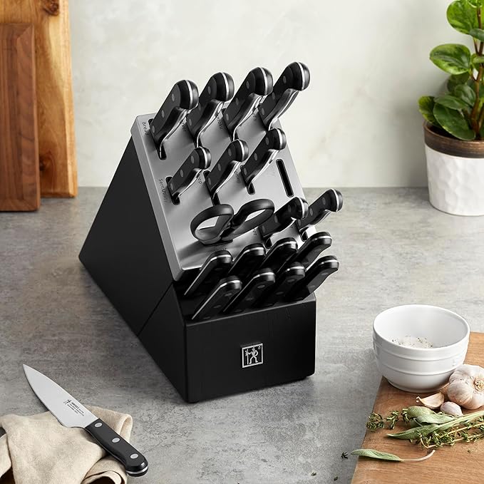 Henckels Solution 14-pc Self-Sharpening Knife Block Set - Black