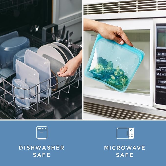 Stasher Premium Silicone Reusable Food Storage Bowl, Deep Ocean, Microwave, Sous Vide, Dishwasher, Oven and Freezer Safe, BPA Free, Leak-free, Eco-friendly, 2-Cup Bowl