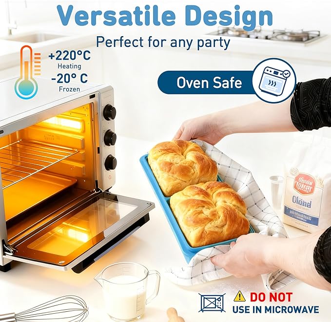 Silicone Freezer Tray with Lid Soup Freezer Container Molds with Steel Reinforced Rim Ice Cube Freezer Molds for Soup, Sauce, Leftovers, Homemade Meal Prep Containers Food Prep Home Essentials