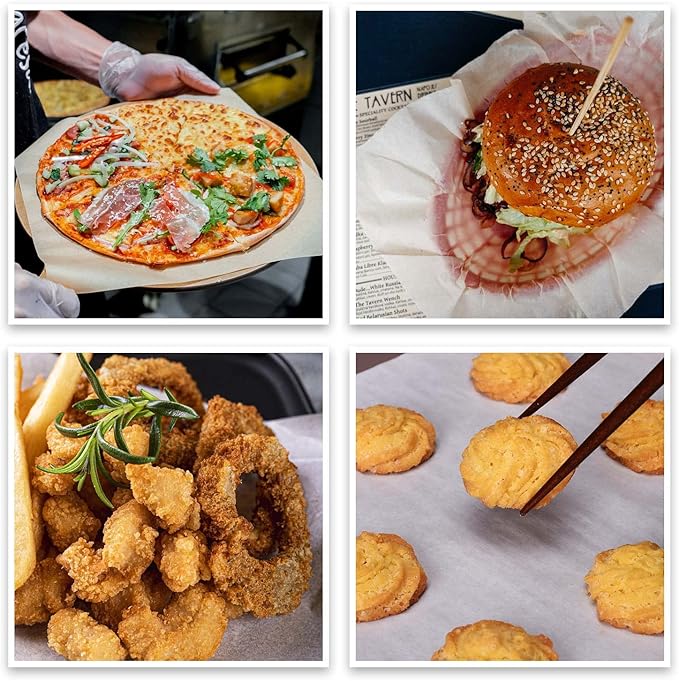 120 Pcs Parchment Paper Sheets, 10"x10" Pre-cut Unbleached Parchment Baking Paper for Air Fryer, Oven, Bakeware, Steaming, Cooking Bread, CupCake, Cookies