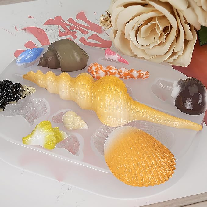 3-Pack Animal & Fish Mold Set - Shell, Clay & Silicone Molds for Resin Casting & Candle Making