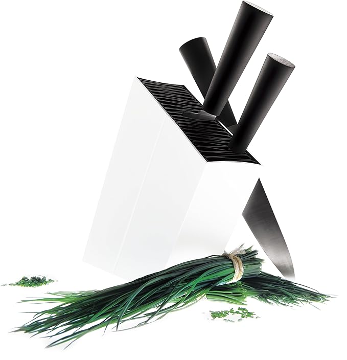 EVA SOLO | Angled Aluminum Knife Stand | Holds up to 20 knives (Sold Separatly) | Easy to Clean | Danish Design, Functionality & Quality | White