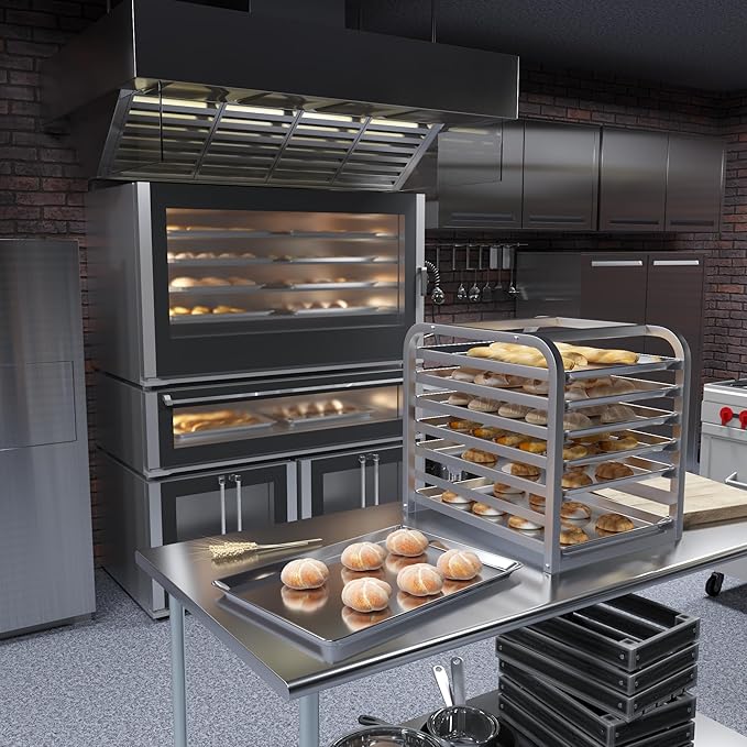 Pack of 6 | 18 in. x 26 in. Full Size Aluminum Bun. / Sheet Pan | Ideal for baking, roasting, cooling, prepping, or storing - a must-have in restaurants, bakeries, and busy kitchens.