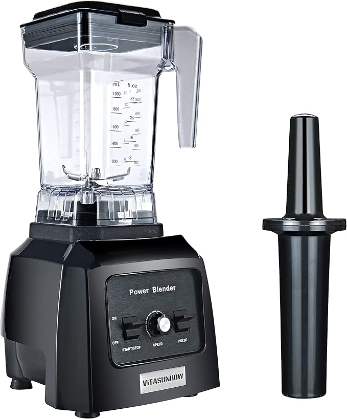 Professional 1300W Quiet Blender - 32oz BPA-Free Tritan Pitcher, Ice Crushing & Frozen Smoothie Maker for Shakes, Milk, Nut Butter, Dishwasher Safe