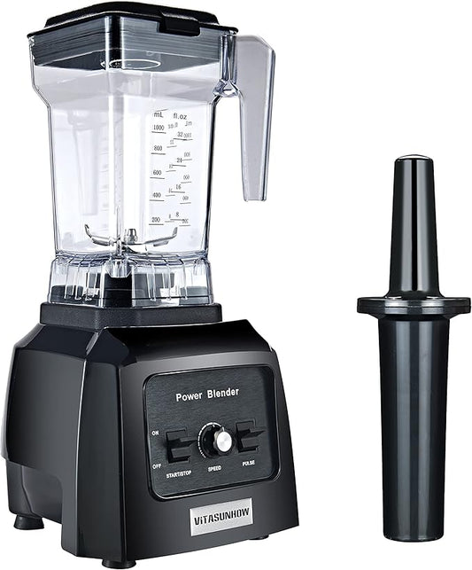 Professional 1300W Quiet Blender - 32oz BPA-Free Tritan Pitcher, Ice Crushing & Frozen Smoothie Maker for Shakes, Milk, Nut Butter, Dishwasher Safe