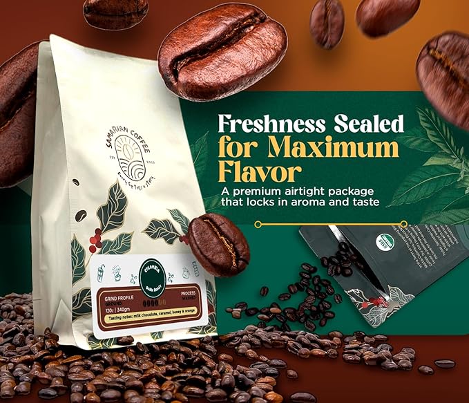 Samarian Coffee Medium Roast – Colombian Single-Origin Arabica – Specialty Ground Coffee with Citrus & Floral Notes – Smooth & Aromatic – For Pour Over, French Press, Chemex, V60 – 12oz Bag