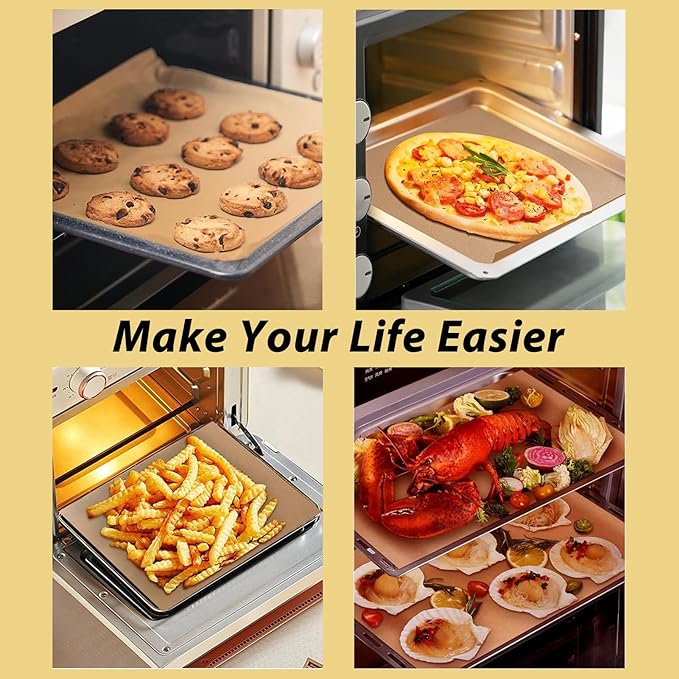 Parchment Paper Baking Sheets for Emeril Lagasse 26 QT Extra Large Air Fryer, 11x10 Inch Non-Stick Precut Baking Parchment for Air Fryer Steaming Bread Cup Cake Cookie and More