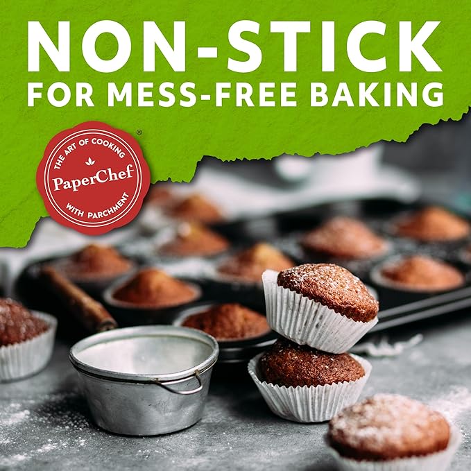 PaperChef - X-Large Parchment Baking Cups - Easy Release, Non-Stick Paper - 30 count