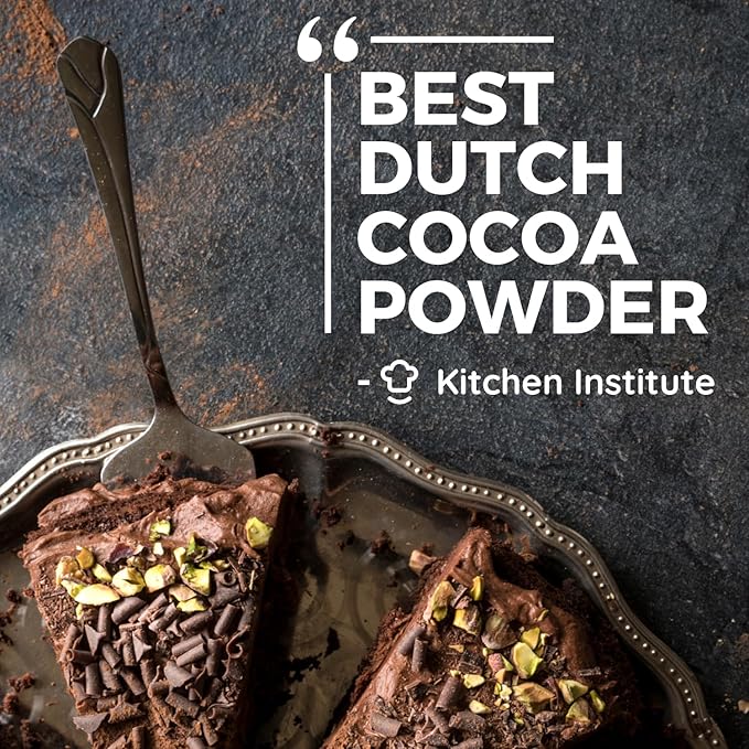 Dutch Processed Cocoa Powder (5 lb) Unsweetened, Extra Rich Cocoa Flavor, 22-24% Fat, Premium Culinary Grade, Non-GMO Sourced, Fair Trade Certified, Perfect Cocoa for Baking and Cooking