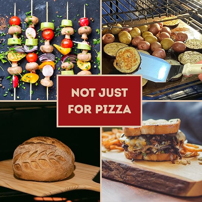 ThermiChef 14" by 14" Pizza Steel (3/8" Deluxe Thickness) - Multipurpose Cooking Steel for Ovens & Grills - Made in the USA
