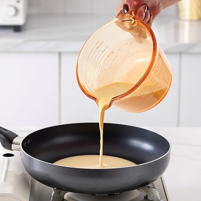 COOK WITH COLOR Glass Measuring Cups - Ideal for Cooking and Baking, Yellow