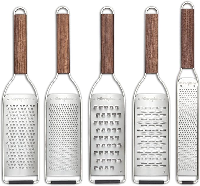 Microplane Master Series Wood Handle Stainless Steel Zester Grater