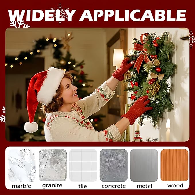 Suction Cup Hooks for Wreaths on Glass, 2026 Upgrade No Drill Towel Hooks Stainless Steel Waterproof Suction Cup Hooks, Wreath Hanger for Front Door for Kitchen, Bedroom (4, Gold)