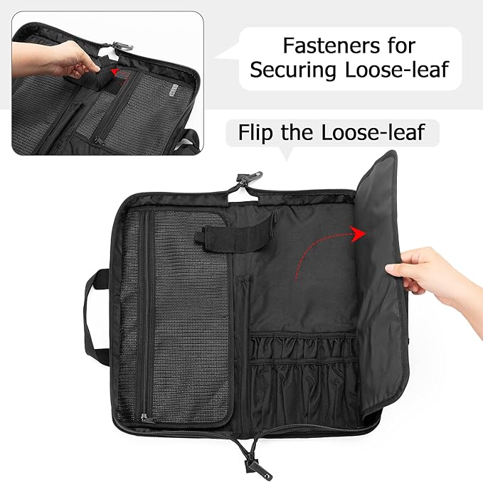 samdew Chef Knife Bag with Lockhole & 17 + 6 Slots, Chef Bag for Knife Storage, Travel Knife Roll for Professional Chefs, Knife Carrying Case Knife Carrier for Kitchen Utensils, Bag Only
