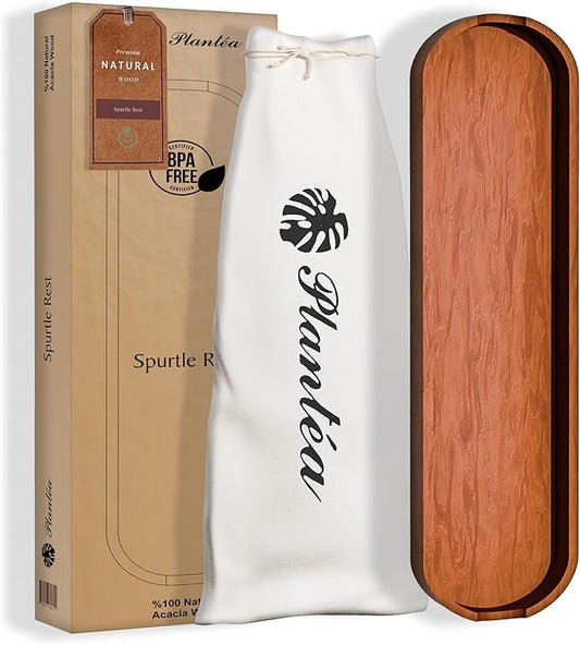 Plantea Spurtle Rest : Keep Kitchen Utensils Clean & Organized -%100 Organic Handcrafted Rest for Spurtles, Spoons & More