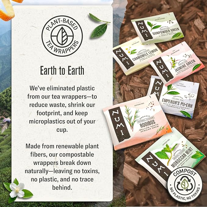 Numi Organic Tea Gunpowder Green, 100 Count Box of Tea Bags (Packaging May Vary)