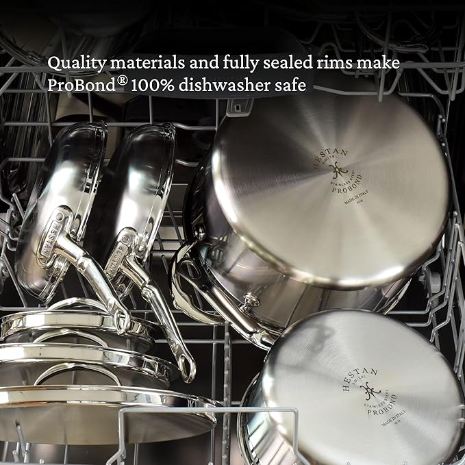 Hestan ProBond Forged TITUM - Professional Clad Stainless Steel, Nonstick, Frying Pan Set (8.5'' & 11''), Induction Compatible, Made without PFOAs